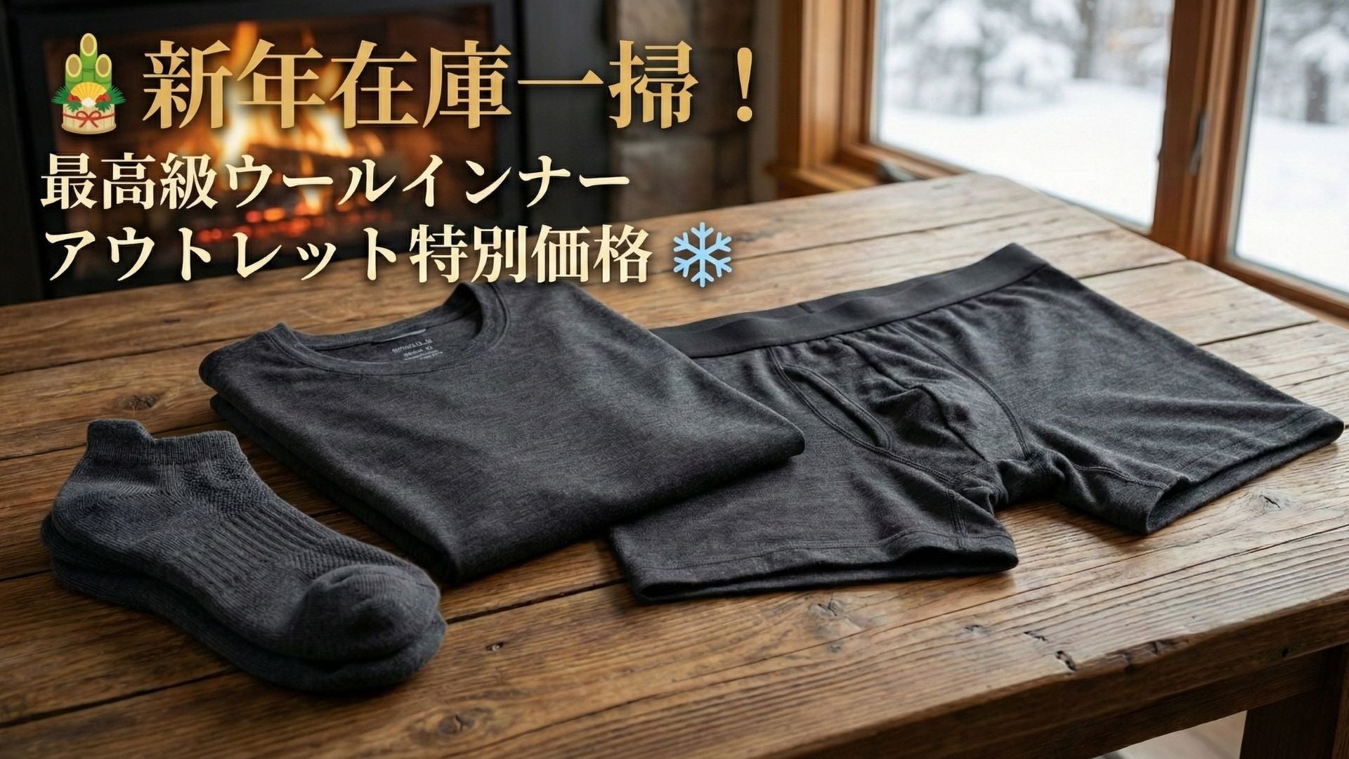 【在庫一掃】新年は新しいインナー、最高級ウールの快適さをアウトレット価格で。