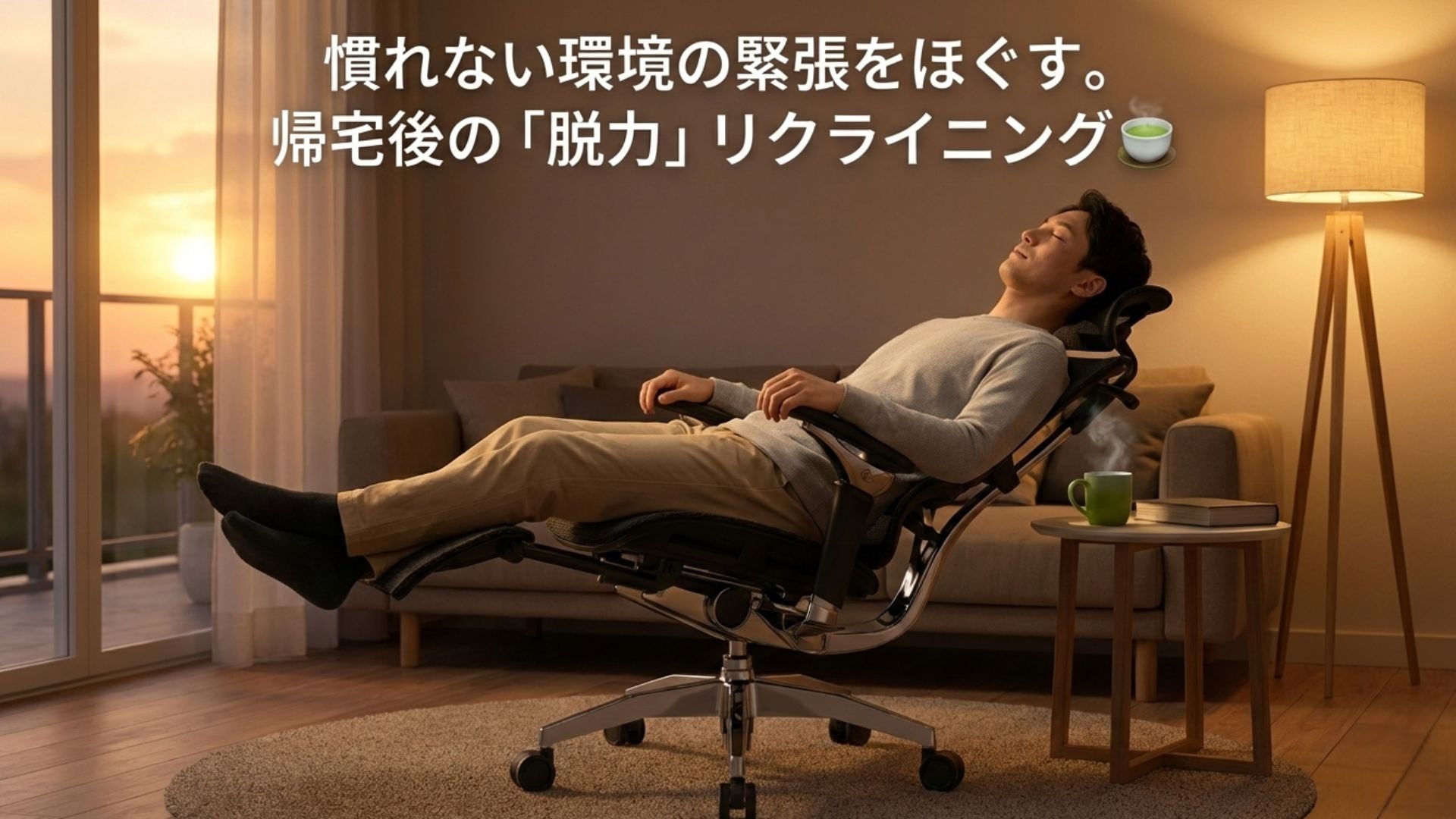慣れない環境の緊張をほぐす。帰宅後の「脱力」リクライニング🍵