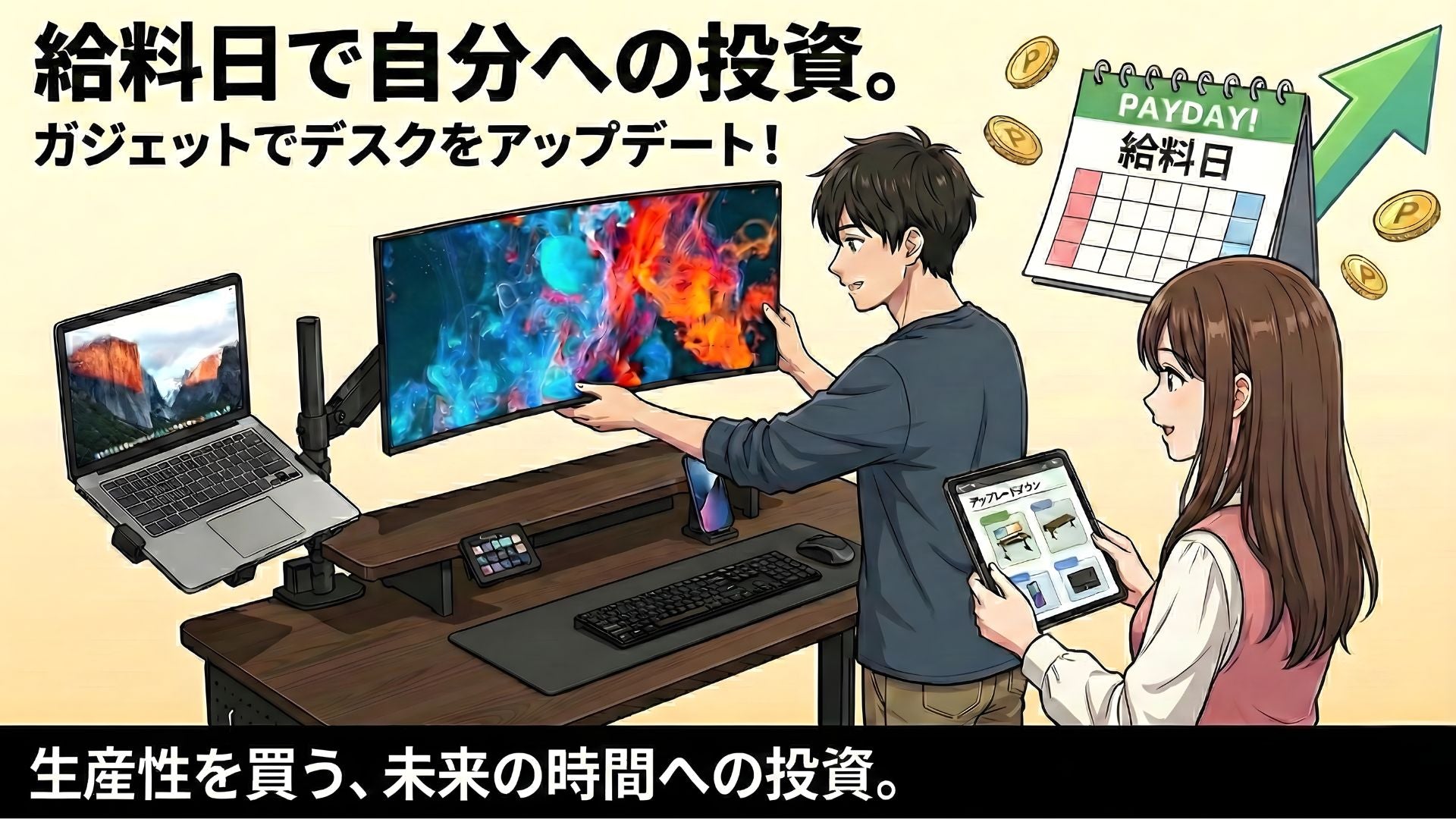 【投資】給料日で自分への投資。周辺機器(ガジェット)でデスクをアップデート