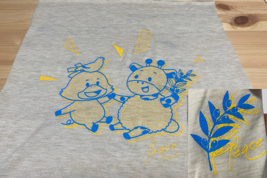 チャリティTシャツの、印刷サンプル
