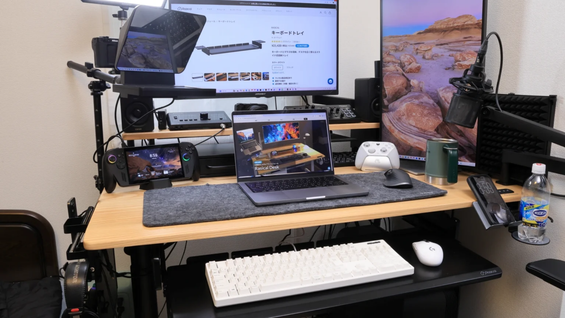 RASICAL キーボードトレイ ブラック MIDIキーボードも設置できるキーボードトレイ、かぴぞー様「Rasical