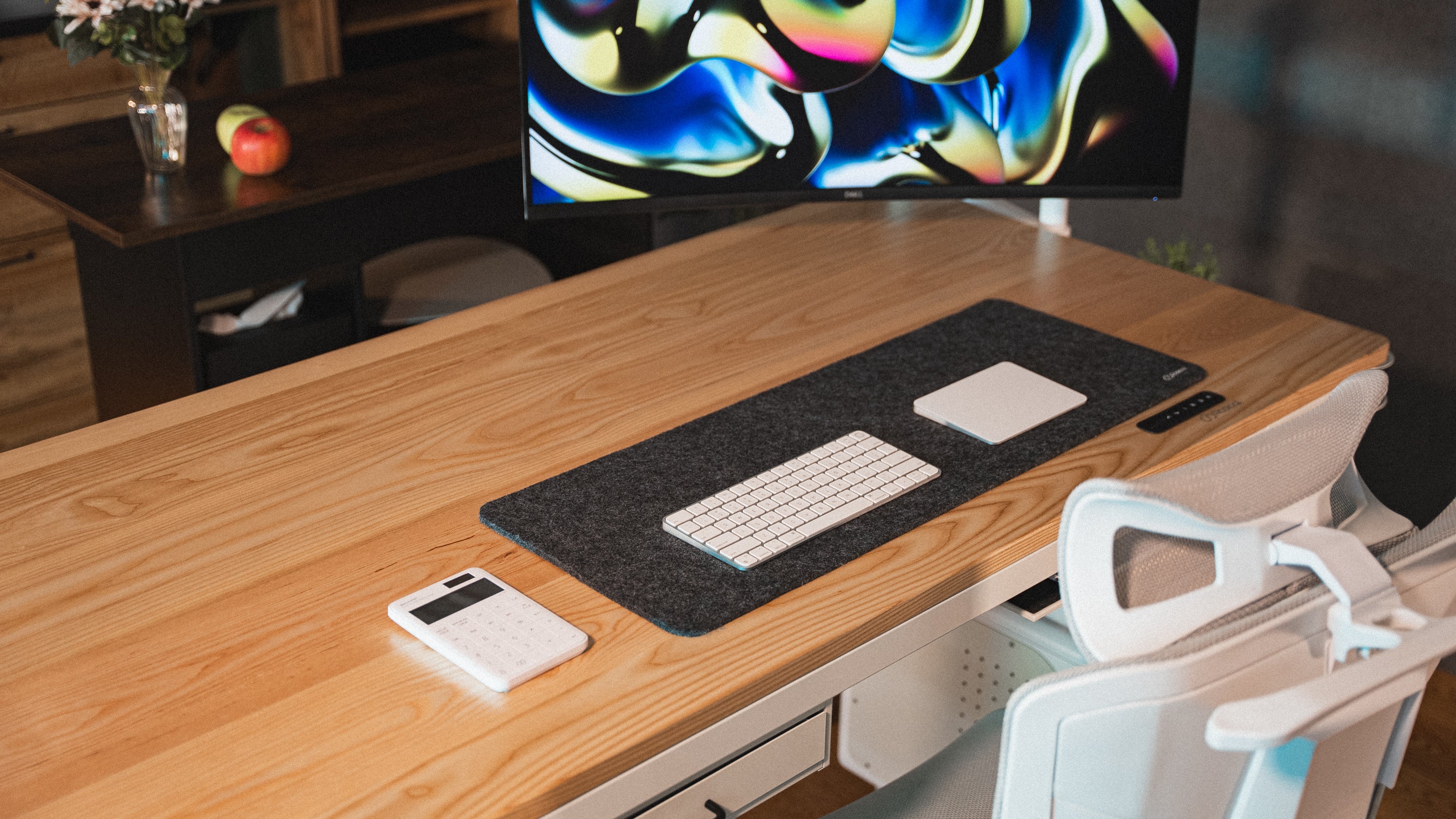 【1点モノ、早い者勝ち】Rasical Table ナチュラル×ウォルナット140cm 4モーター搭載の電動昇降テーブル