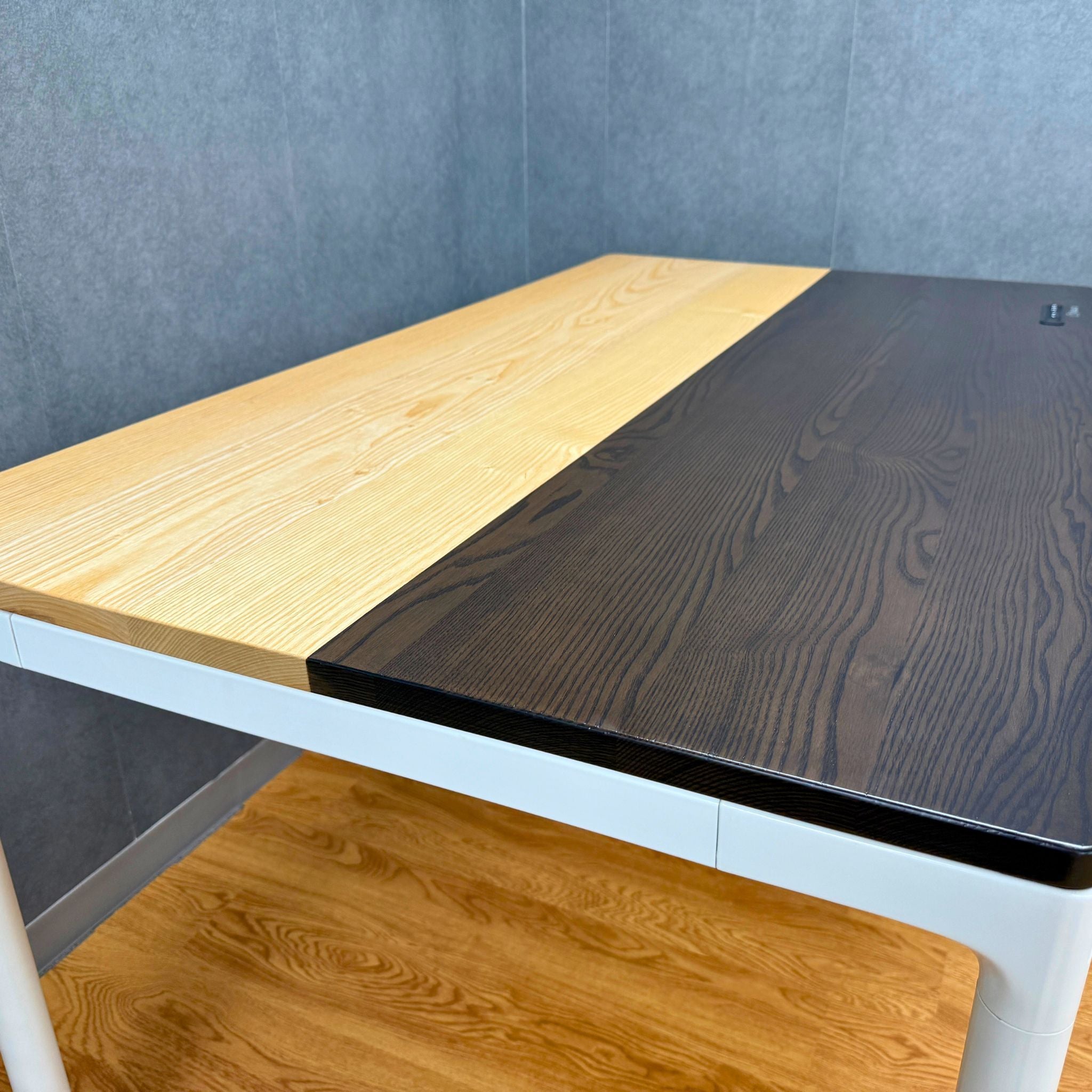 【1点モノ、早い者勝ち】Rasical Table ナチュラル×ウォルナット140cm 4モーター搭載の電動昇降テーブル