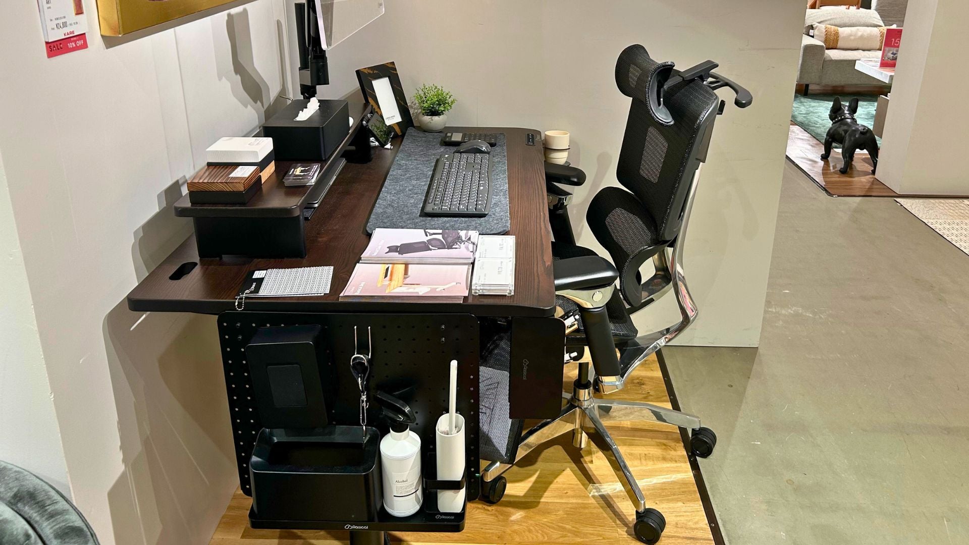 【1点モノ、早い者勝ち】Rasical Desk 体験展示使用品 モニターアームつき、セットにより最大23点フルセット