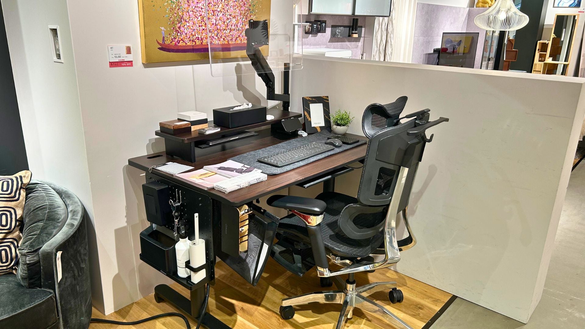 【1点モノ、早い者勝ち】Rasical Desk 体験展示使用品 モニターアームつき、セットにより最大23点フルセット