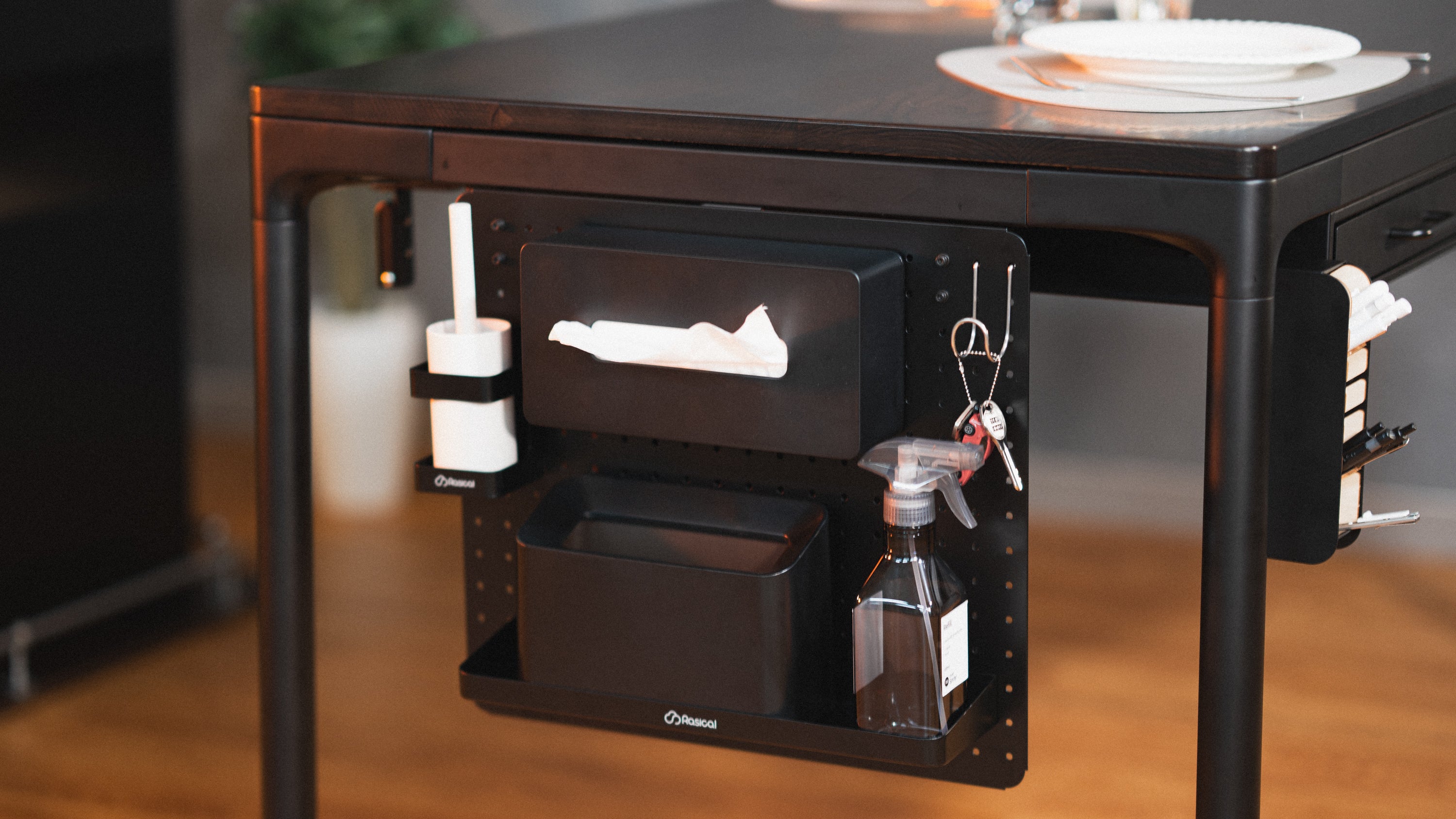 【1点モノ、早い者勝ち】Rasical Table ナチュラル×ウォルナット140cm 4モーター搭載の電動昇降テーブル