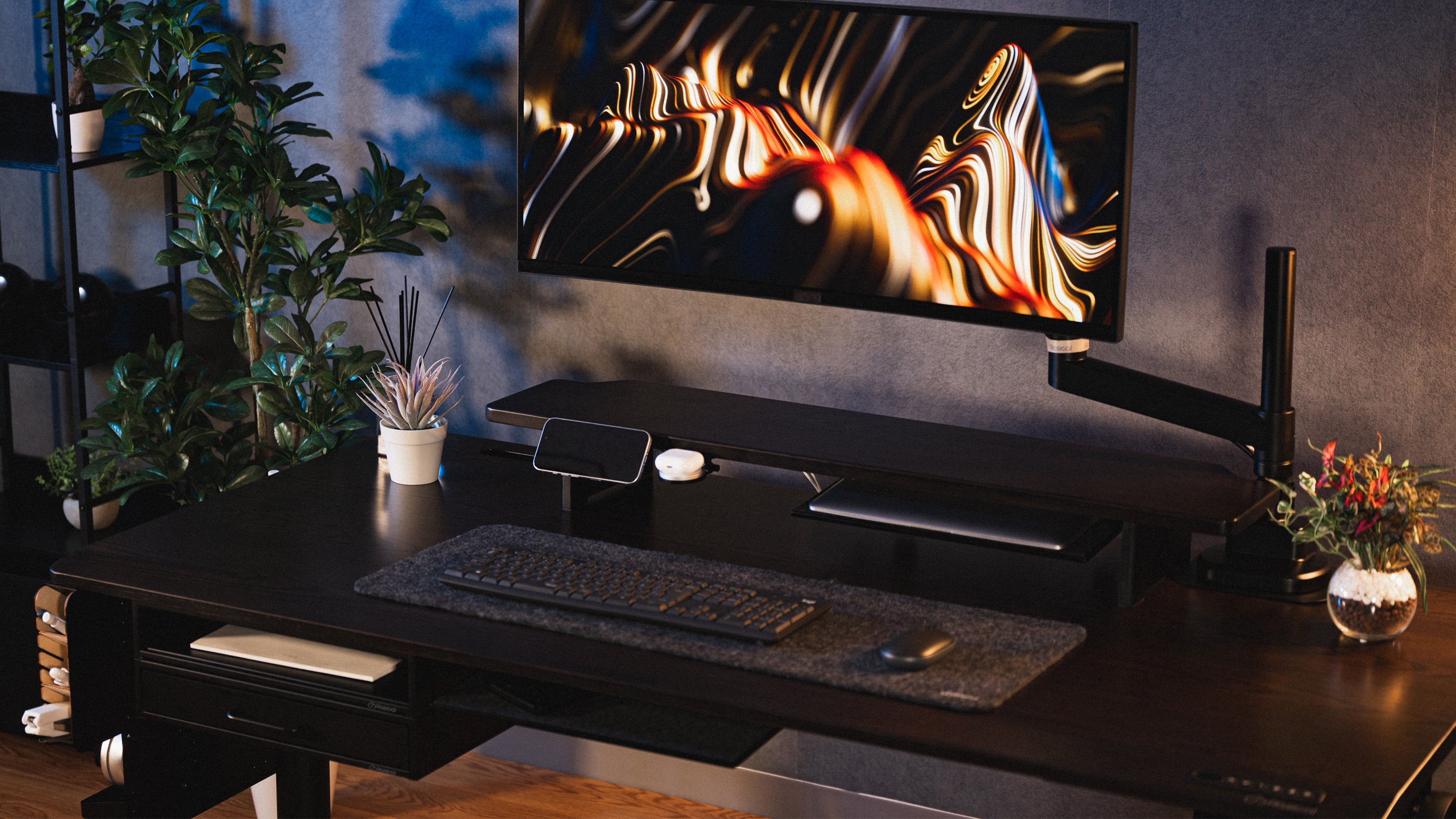 引き出し(140/160cm幅のみキーボードトレイと併用可能)