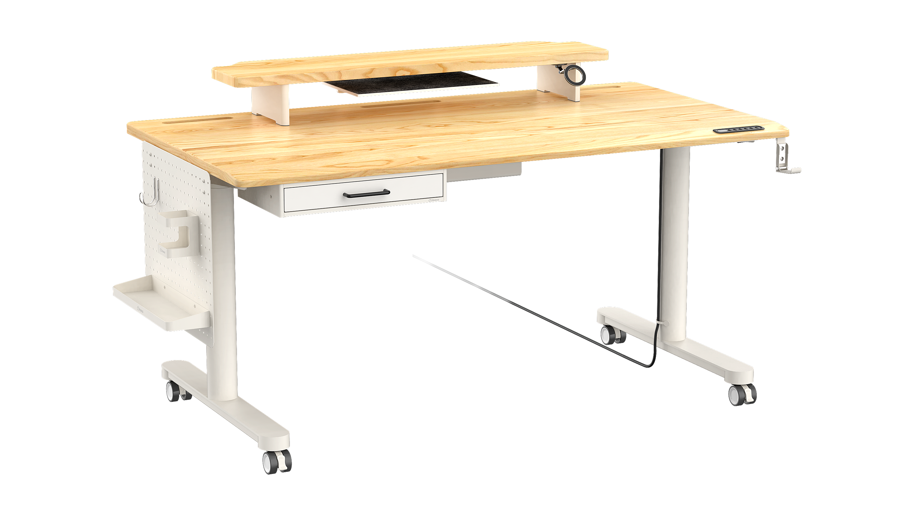 Rasical Desk - 整理整頓モデル 脚ホワイト 11点セット