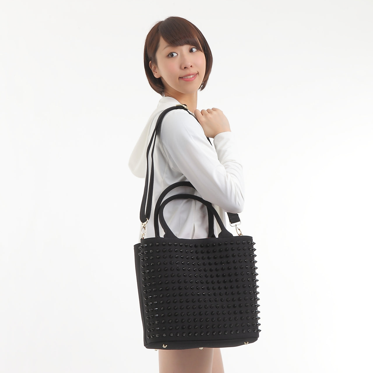 【早い者勝ちアウトレット】エキドナ トゲトゲ スタッズバッグ ハリートート