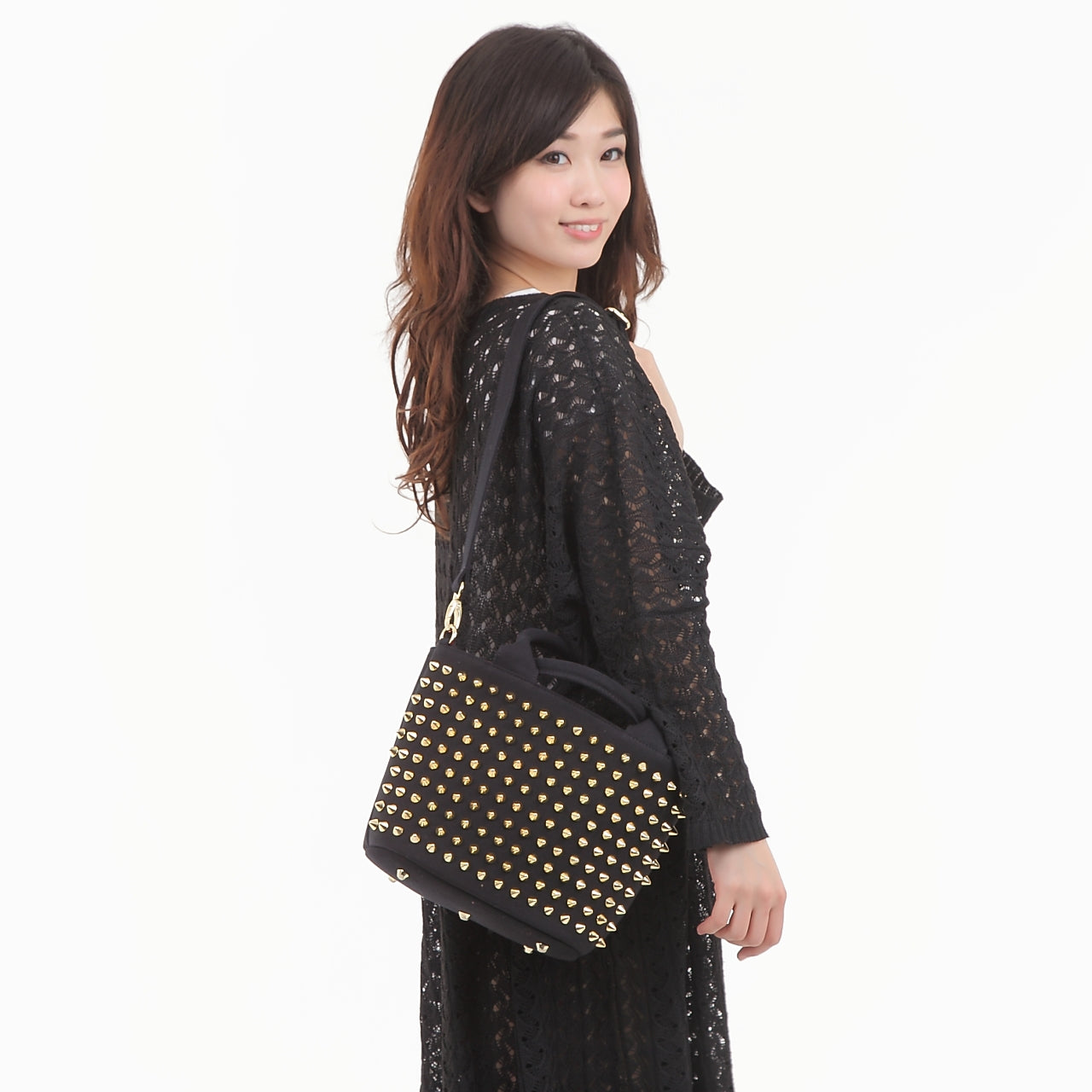 【早い者勝ちアウトレット】エキドナ トゲトゲ スタッズバッグ ハリートート