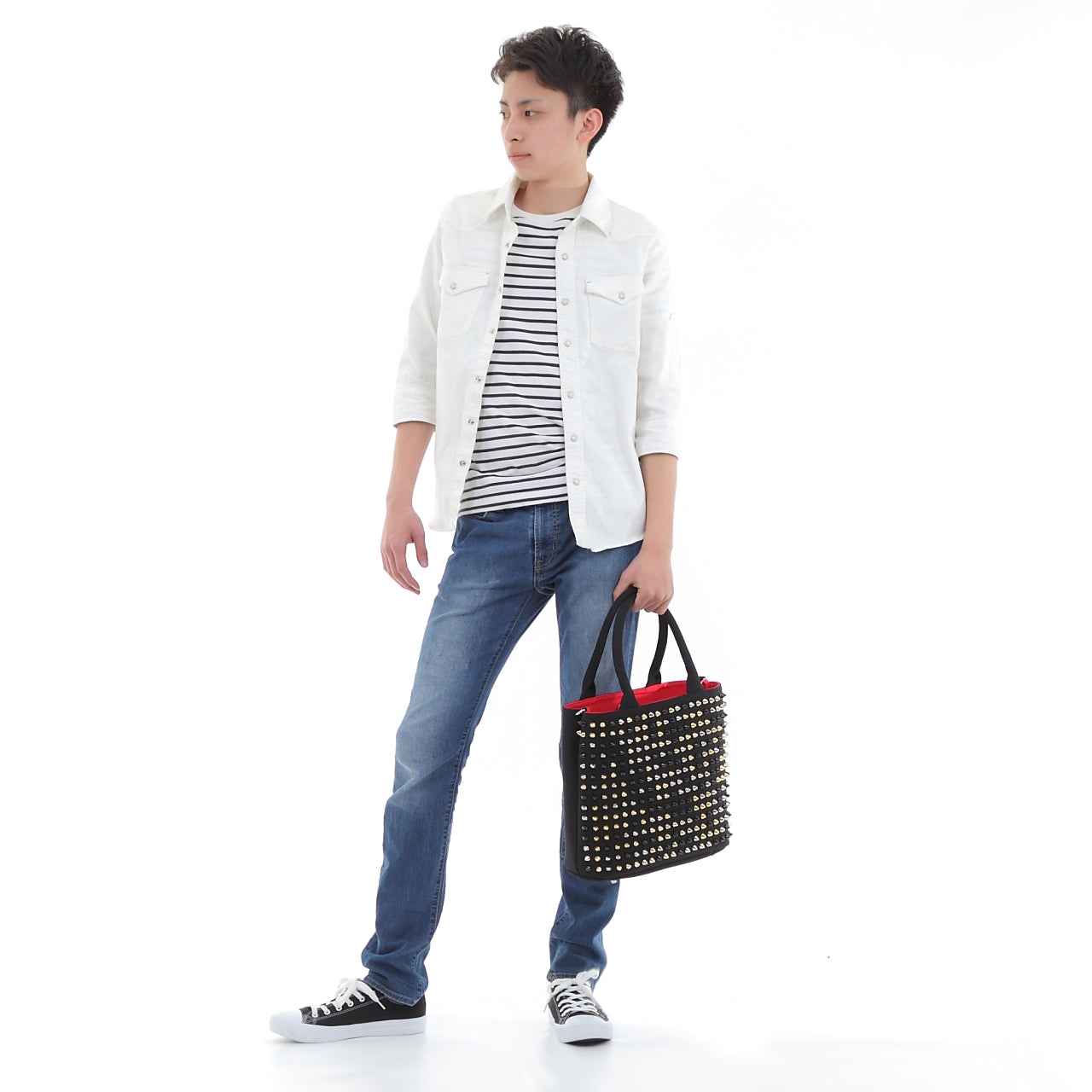 【早い者勝ちアウトレット】エキドナ トゲトゲ スタッズバッグ ハリートート