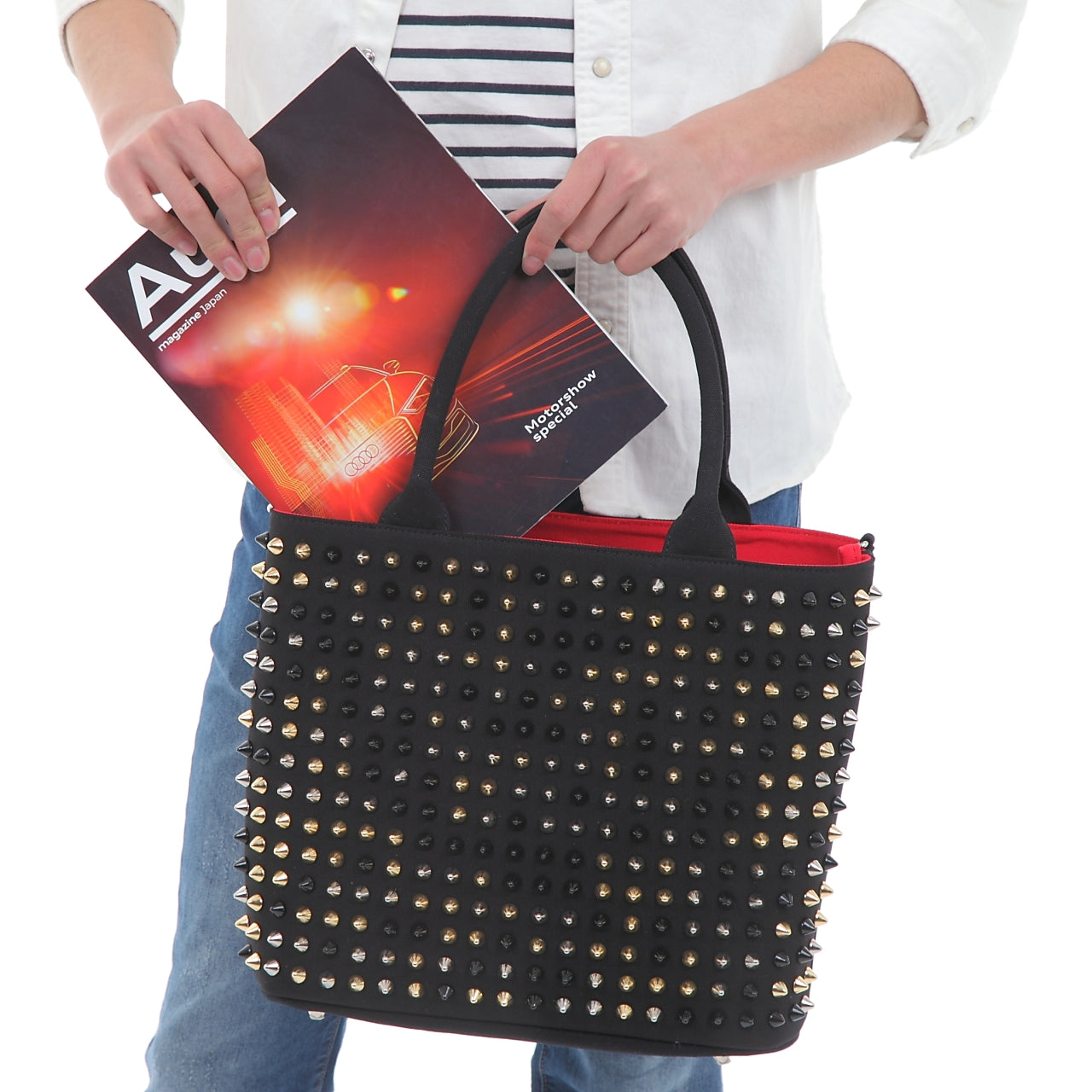 【早い者勝ちアウトレット】エキドナ トゲトゲ スタッズバッグ ハリートート