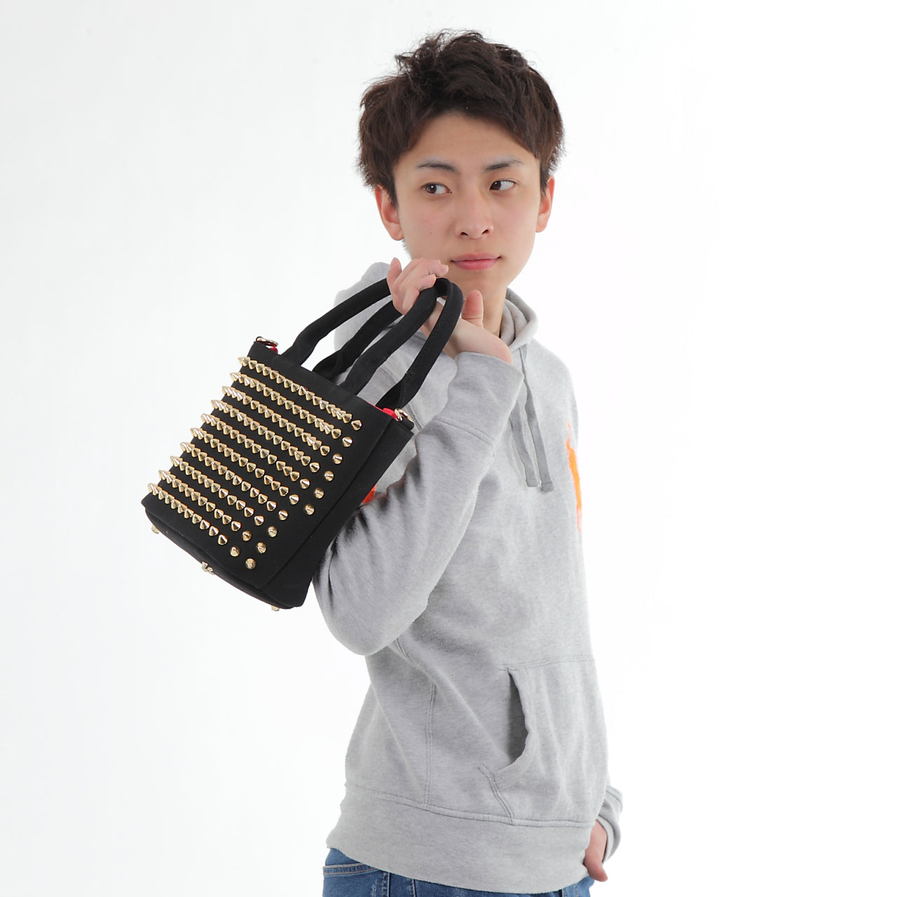 【早い者勝ちアウトレット】エキドナ トゲトゲ スタッズバッグ ハリートート