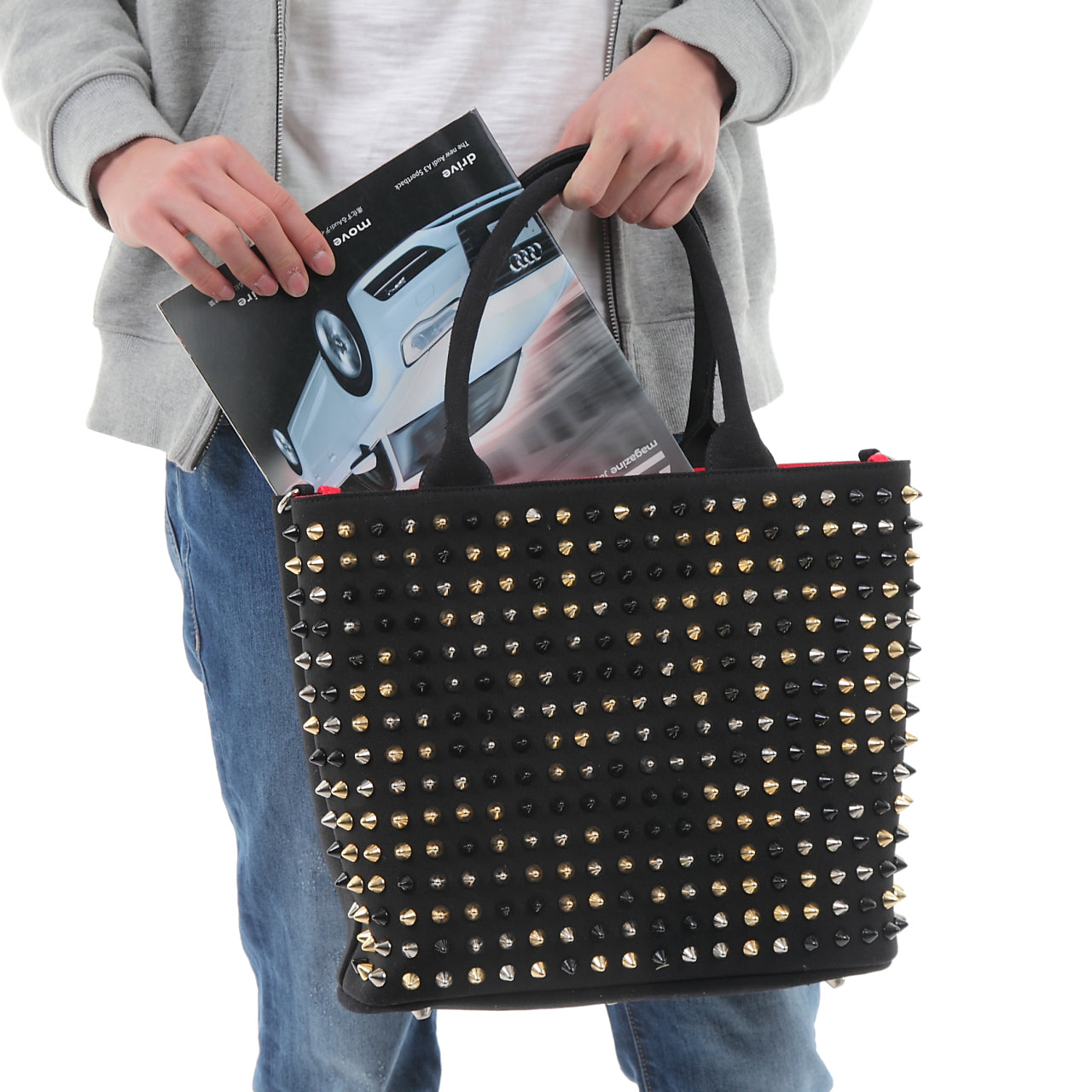 【早い者勝ちアウトレット】エキドナ トゲトゲ スタッズバッグ ハリートート