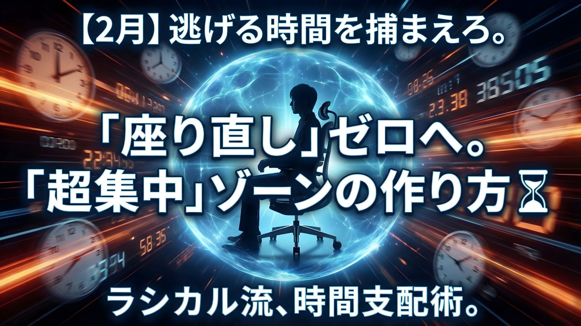 2月スタート。逃げる時間を捕まえる「超集中」環境の作り方⏳