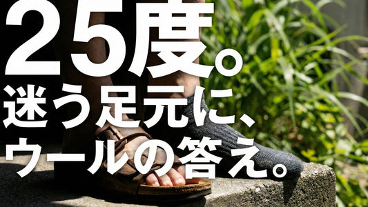 最高気温25度の日は要注意。暑いか寒いか迷う足元に「ウール」が正解なワケ🐑