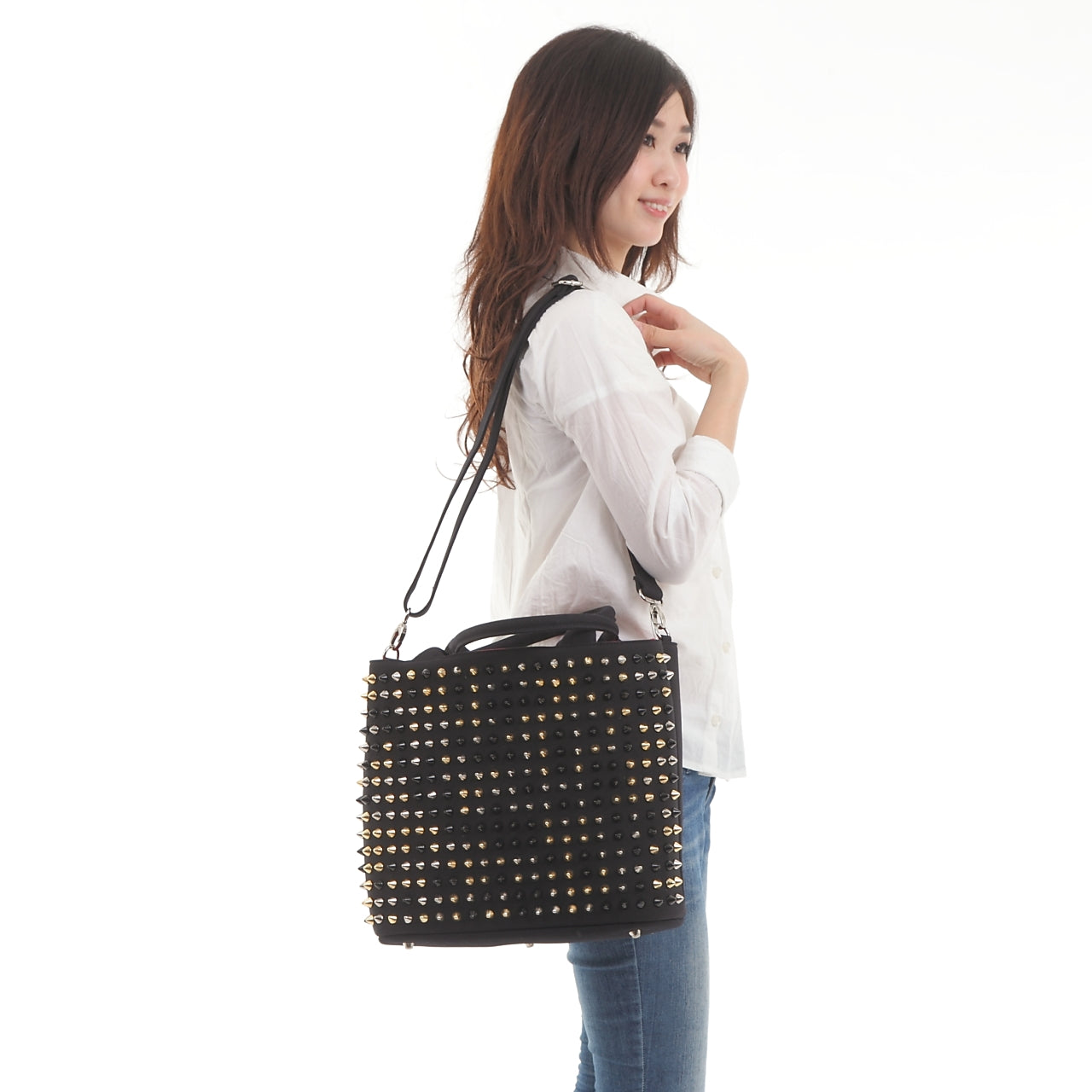 【早い者勝ちアウトレット】エキドナ トゲトゲ スタッズバッグ ハリートート