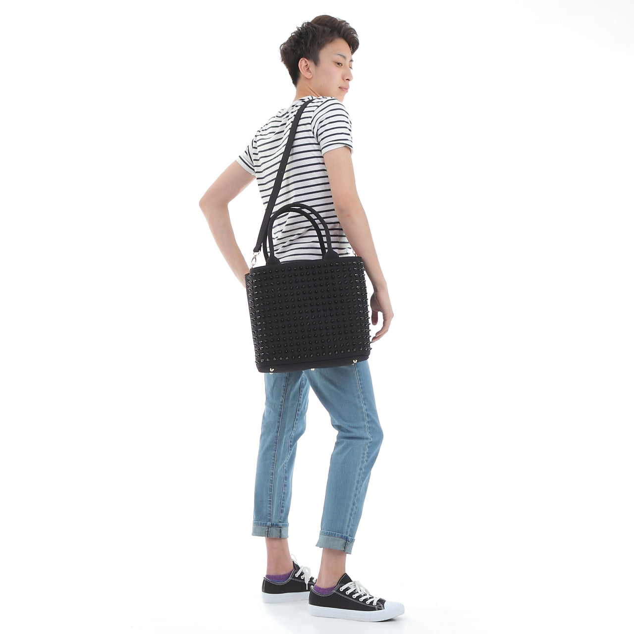 【早い者勝ちアウトレット】エキドナ トゲトゲ スタッズバッグ ハリートート