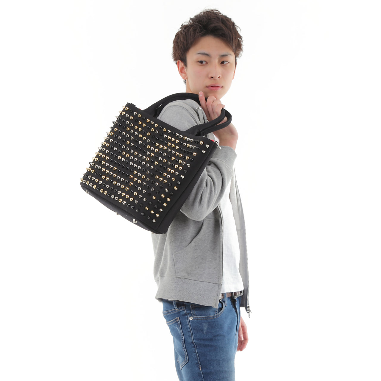 バッグ Hira 早い者勝ちアウトレット】エキドナ トゲトゲ スタッズバッグ